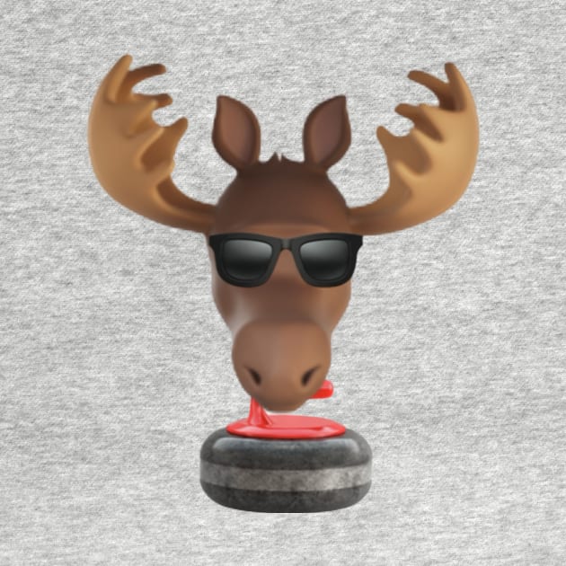 Curling Moose by MooseFish Lodge